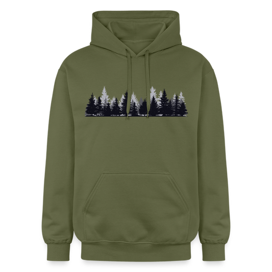 Mystischer Fantasy Hoodie – "Whispers of the Enchanted Forest" – Magisches Wald-Design für Abenteurer & Naturfreunde Gildan Unisex Softstyle® Midweight Hoodie - military green