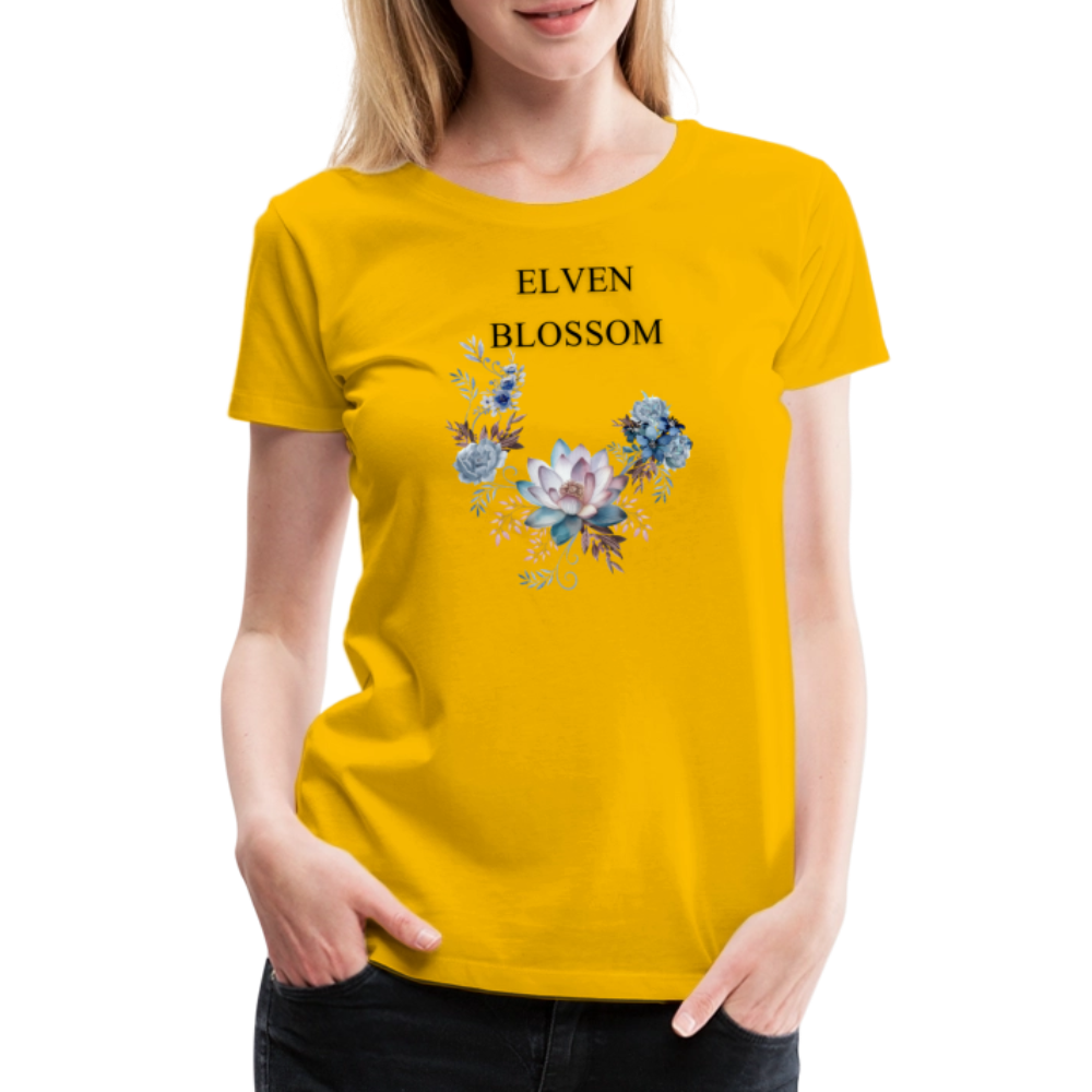 Women’s Premium T-Shirt Elven Blossom - sun yellow