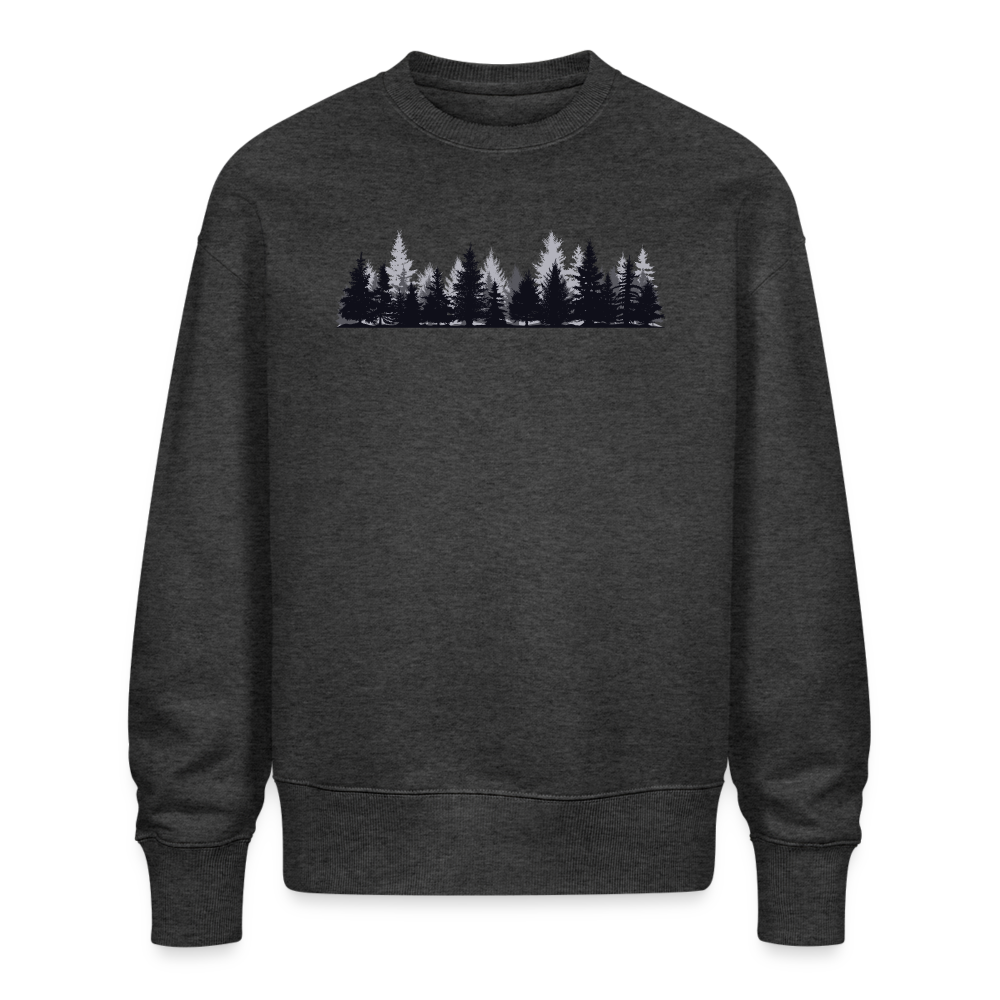 Mystisches Fantasy Sweatshirt – "Whispers of the Enchanted Forest" – Oversize Organic Sweatshirt für Naturverbundene & Elfen - dark heather grey