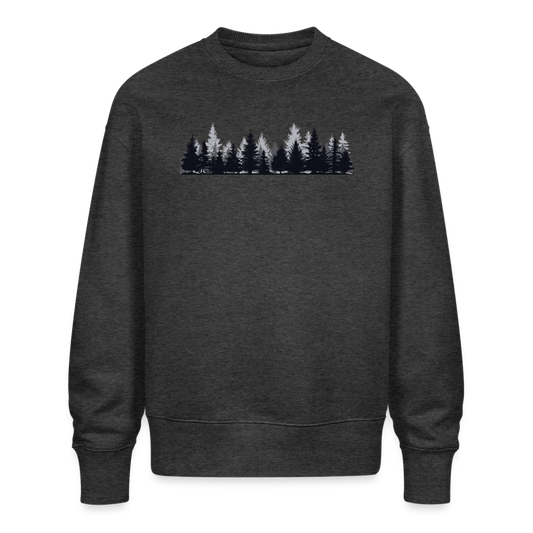 Mystisches Fantasy Sweatshirt – "Whispers of the Enchanted Forest" – Oversize Organic Sweatshirt für Naturverbundene & Elfen - dark heather grey