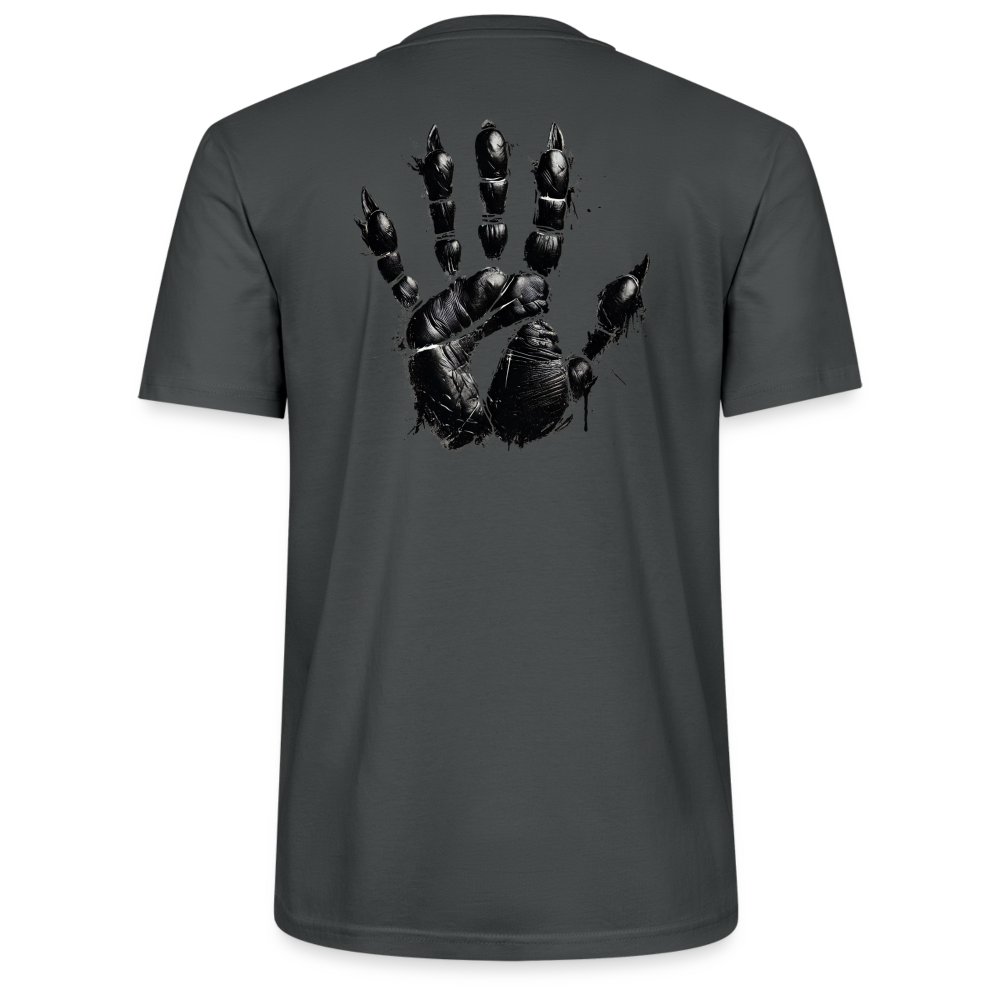 Orc-Krieger T-Shirt – "Mark of the Horde" mit Orc-Hand auf dem Rücken | Perfekt für Rollenspiel & Fantasy-Schlachten - anthracite