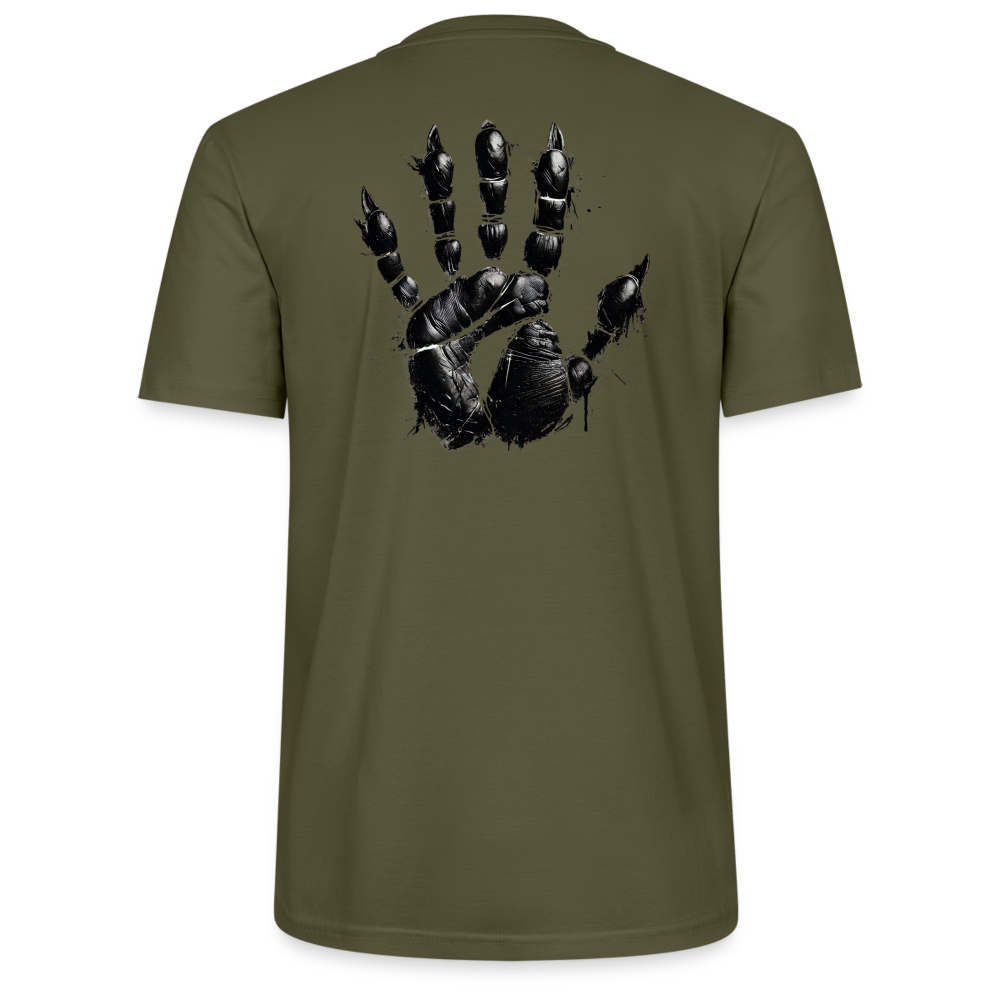 Orc-Krieger T-Shirt – "Mark of the Horde" mit Orc-Hand auf dem Rücken | Perfekt für Rollenspiel & Fantasy-Schlachten - khaki