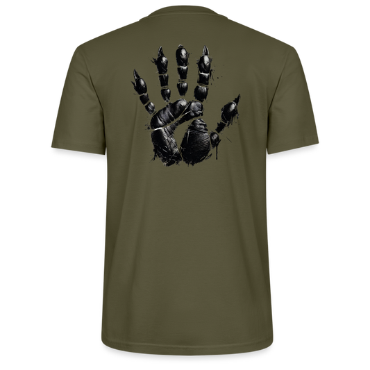 Orc-Krieger T-Shirt – "Mark of the Horde" mit Orc-Hand auf dem Rücken | Perfekt für Rollenspiel & Fantasy-Schlachten - khaki