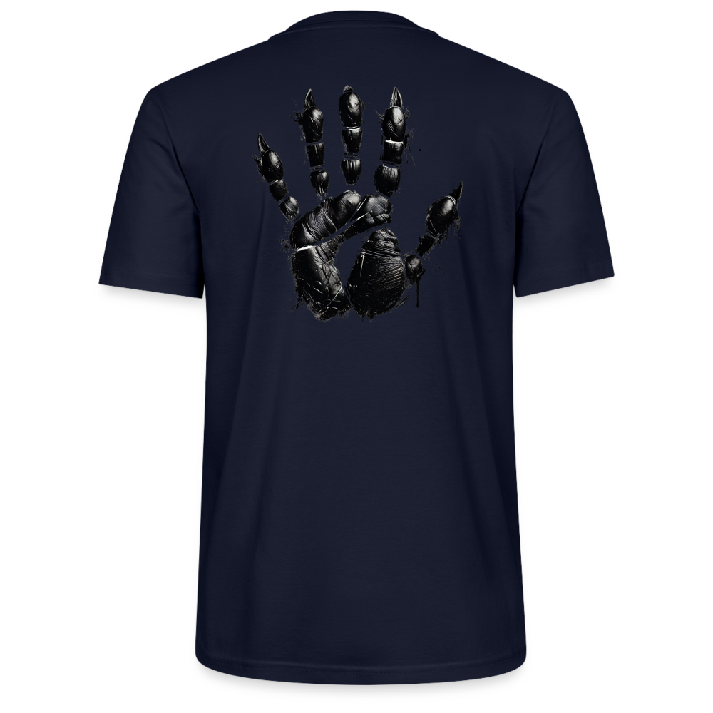 Orc-Krieger T-Shirt – "Mark of the Horde" mit Orc-Hand auf dem Rücken | Perfekt für Rollenspiel & Fantasy-Schlachten - navy