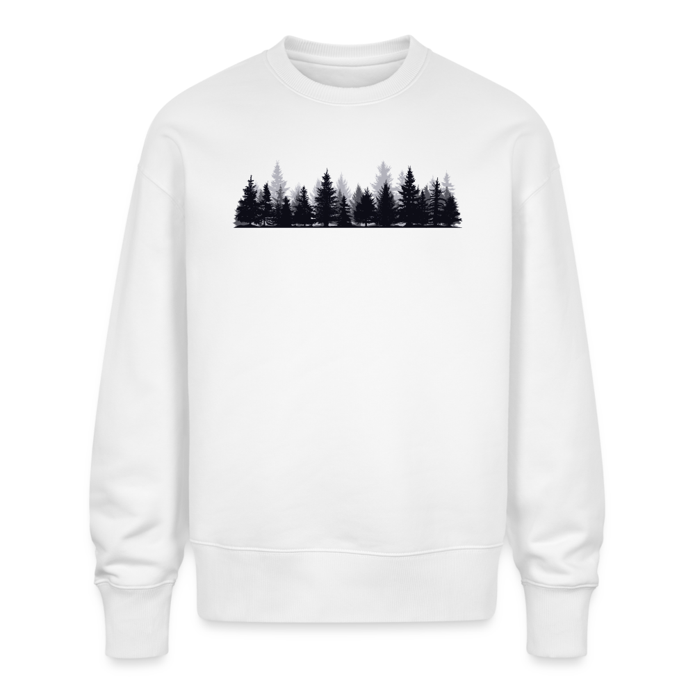 Mystisches Fantasy Sweatshirt – "Whispers of the Enchanted Forest" – Oversize Organic Sweatshirt für Naturverbundene & Elfen - white