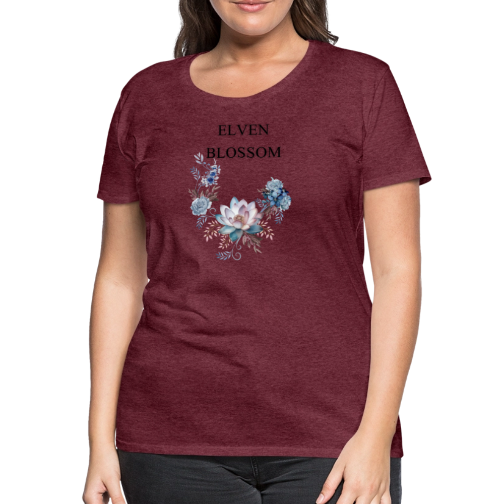 Women’s Premium T-Shirt Elven Blossom - heather burgundy