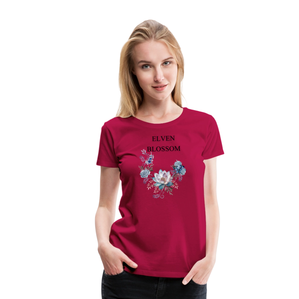 Women’s Premium T-Shirt Elven Blossom - dark pink