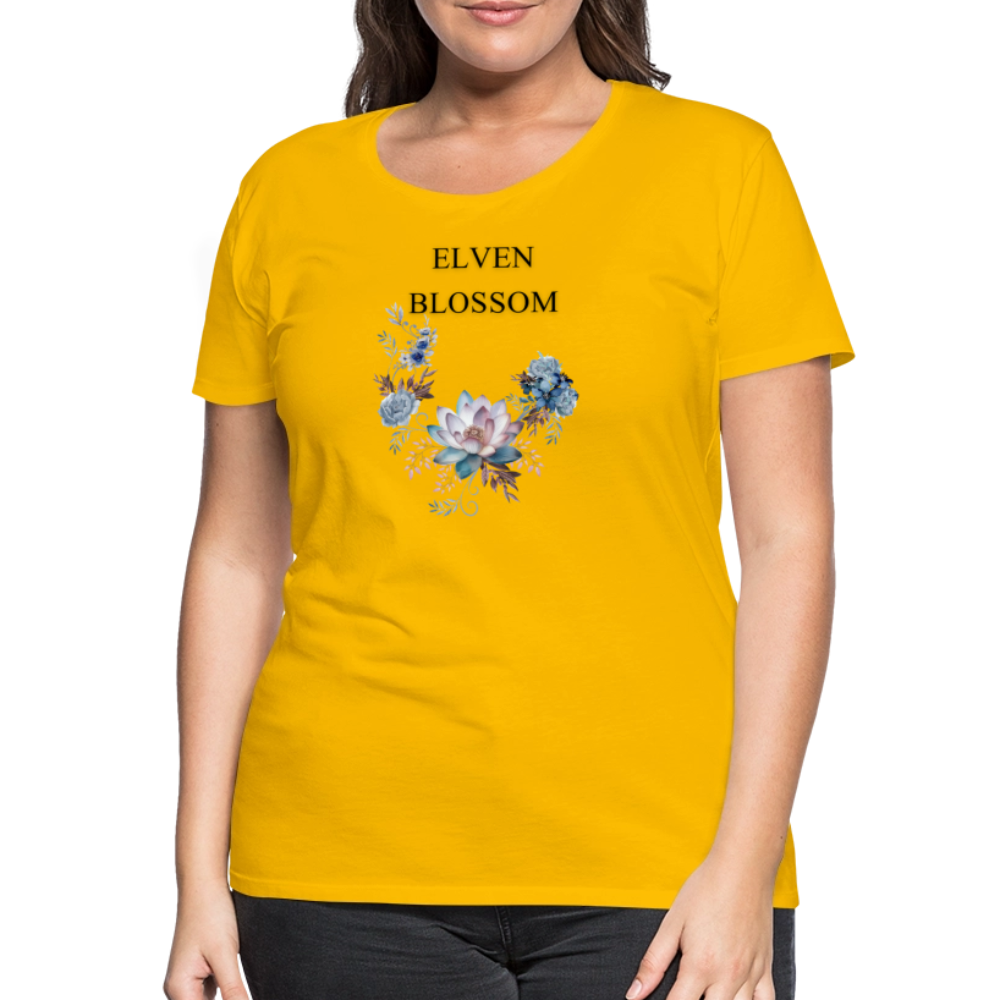 Women’s Premium T-Shirt Elven Blossom - sun yellow